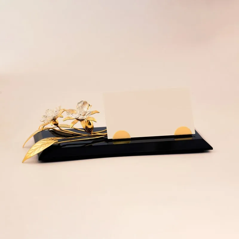 Noir Edge 24K Gold Plated Mild Steel Desk Organizer media 3