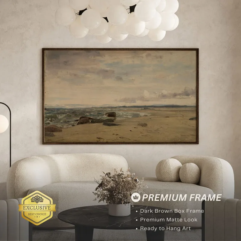 Desolate Shores Wood Wall Art With Frame - Black media 3