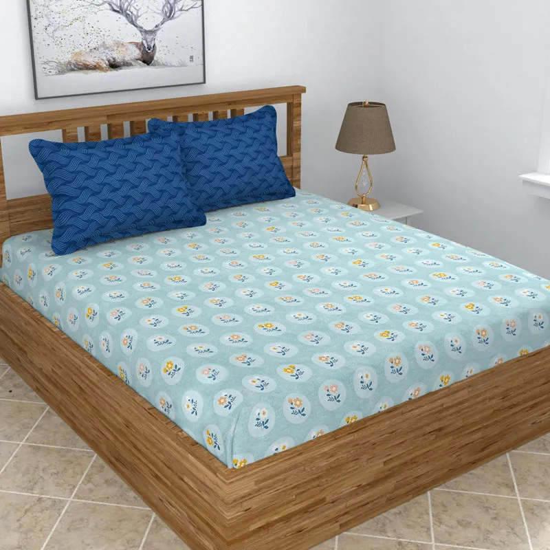 Blueberry Dusk Micro Fiber Bedsheet - 150 GSM media 1