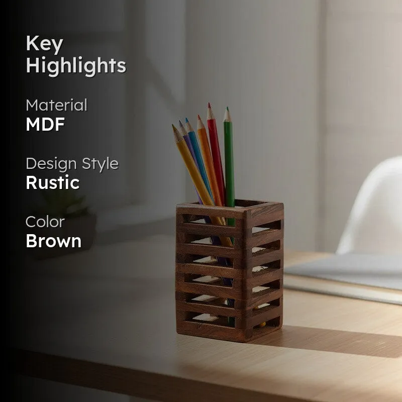 WriteDock MDF Pen Stand - Brown media 2
