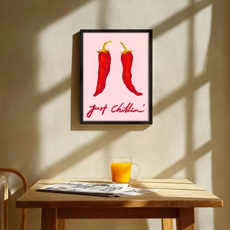 Just Chillin Archival Canvas Wall Art - Black media 1