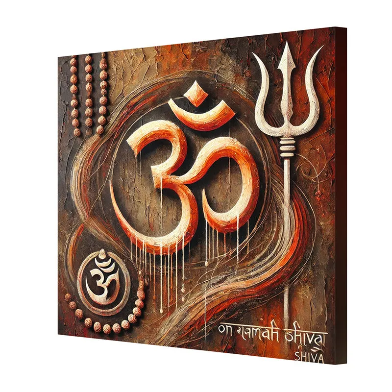 Trident Om Symbol Wall Painting media 5
