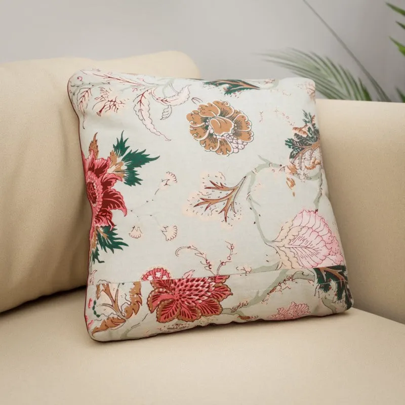 Floral Serenity Cotton Cushion Covers - Set Of Five media 3
