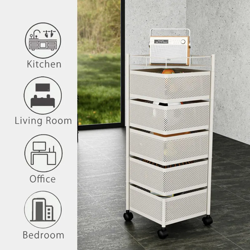 Movra Four Tier Trolley - White media 5