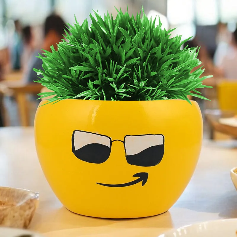 Emoji Fun III Metal Planter - Set Of Two media 4