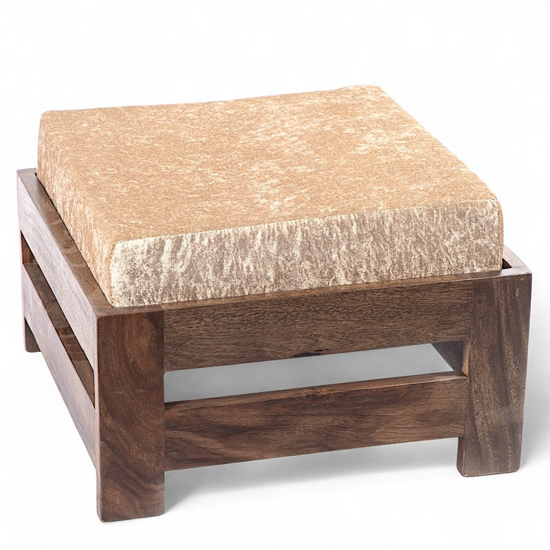Mavex Sheesham Wooden Bench with Cushions (Beige) - Four Piece Set media 3