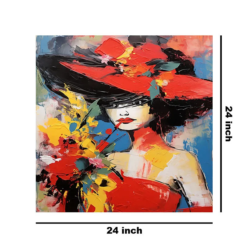 Lady In Hat Wall Painting media 8