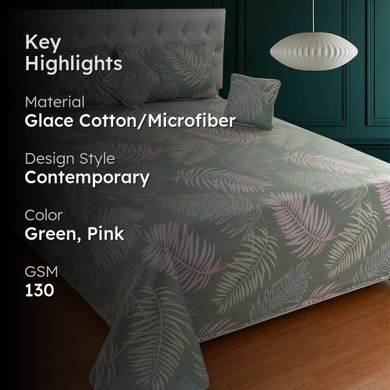 Fern Fancy Pompom Laced Microfiber Bedding Set - Five Piece Set media 2