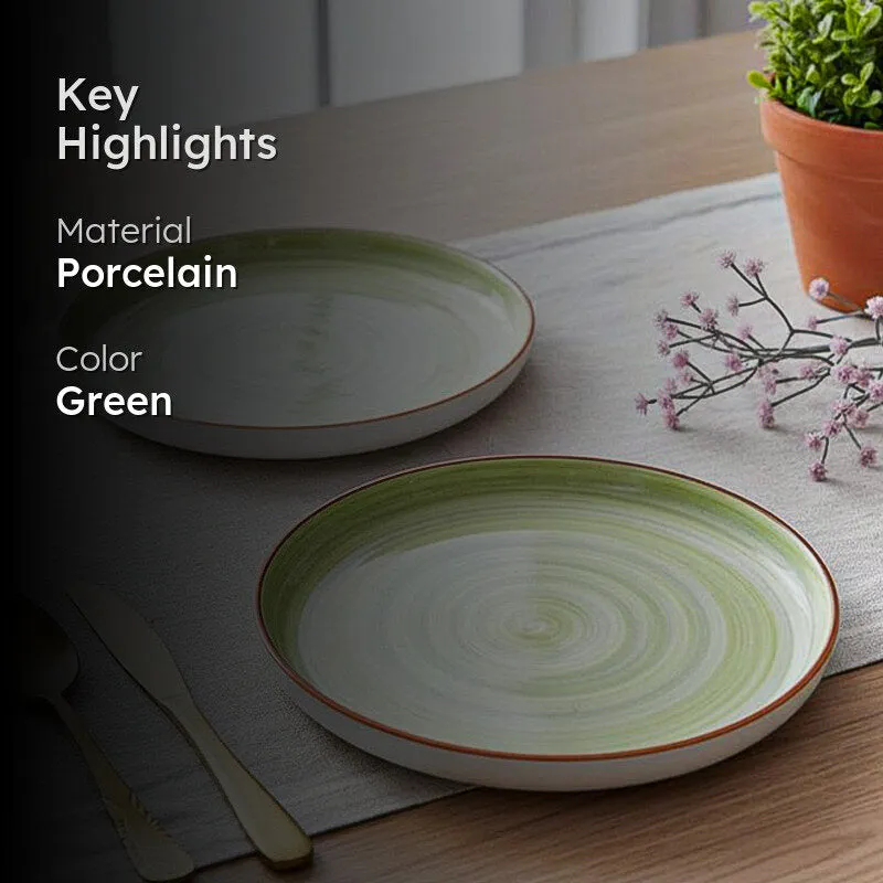 Lunar Green Snack Plate - Set Of Two media 2