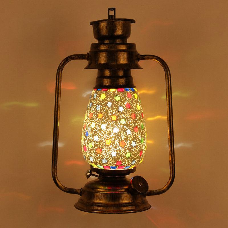 Divyara Mosaic Lantern Iron Wall Lamp - Gold media 4