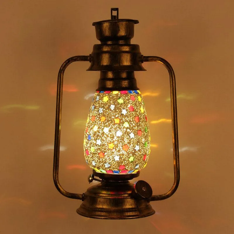Divyara Mosaic Lantern Iron Wall Lamp - Gold media 4