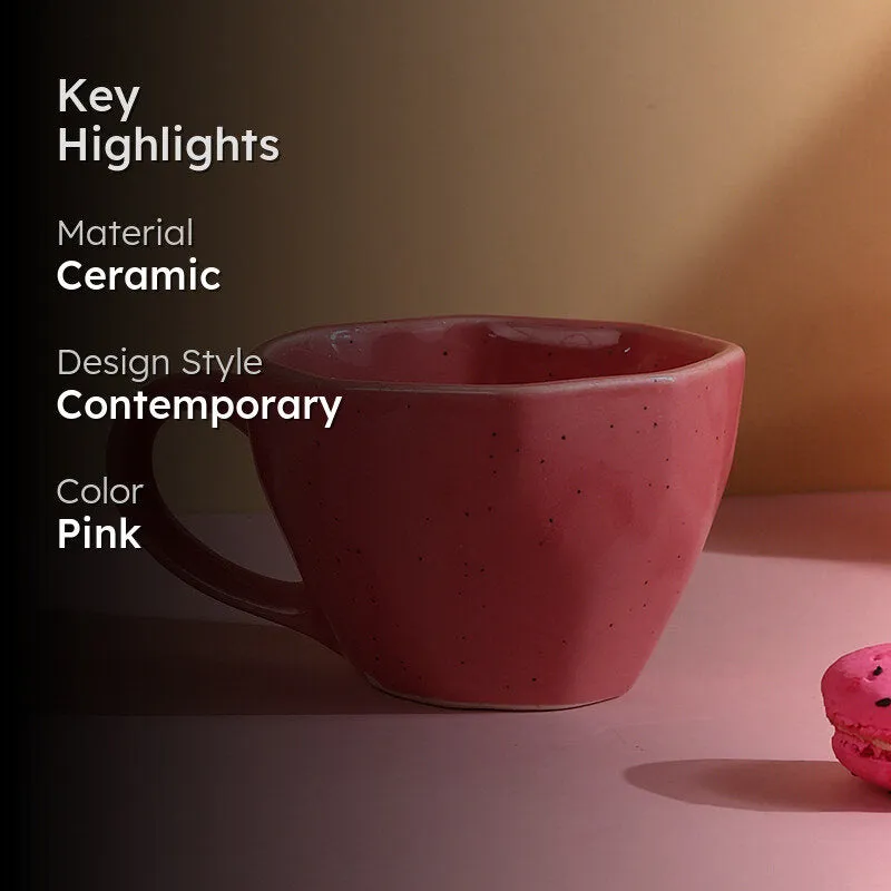 Calaila Ceramic Tea Cup (200 mL)/Pink) media 2