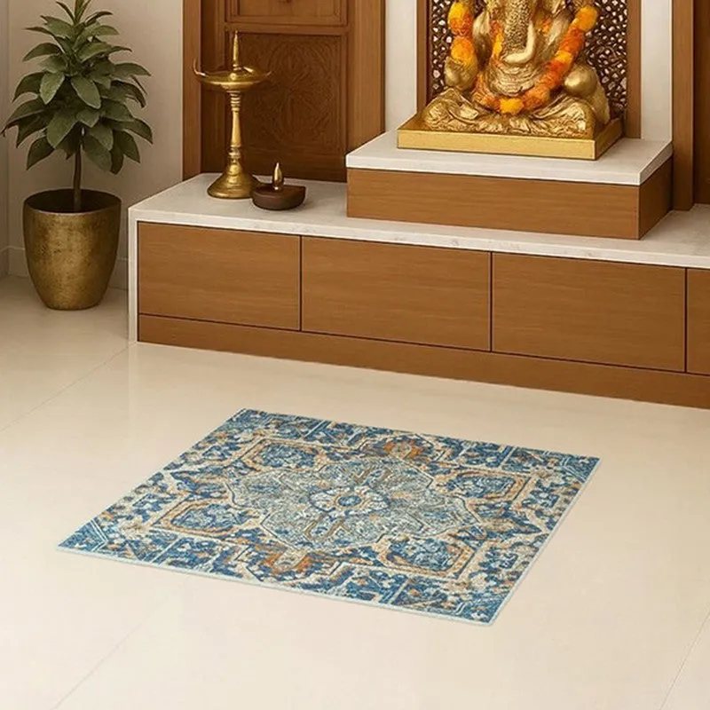 Mehrab Royal Prayer Mat (Blue) - 550 GSM media 4