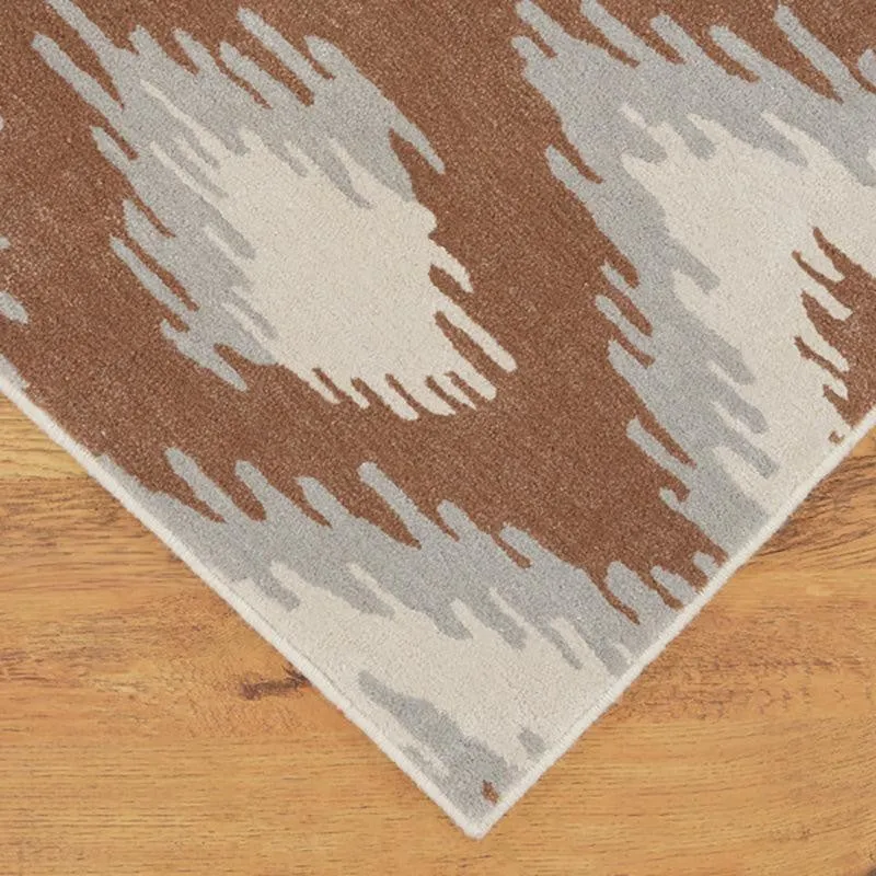 Dwalin Hand Tufted Geometric Wool & Nylon Carpet - Taupe media 5