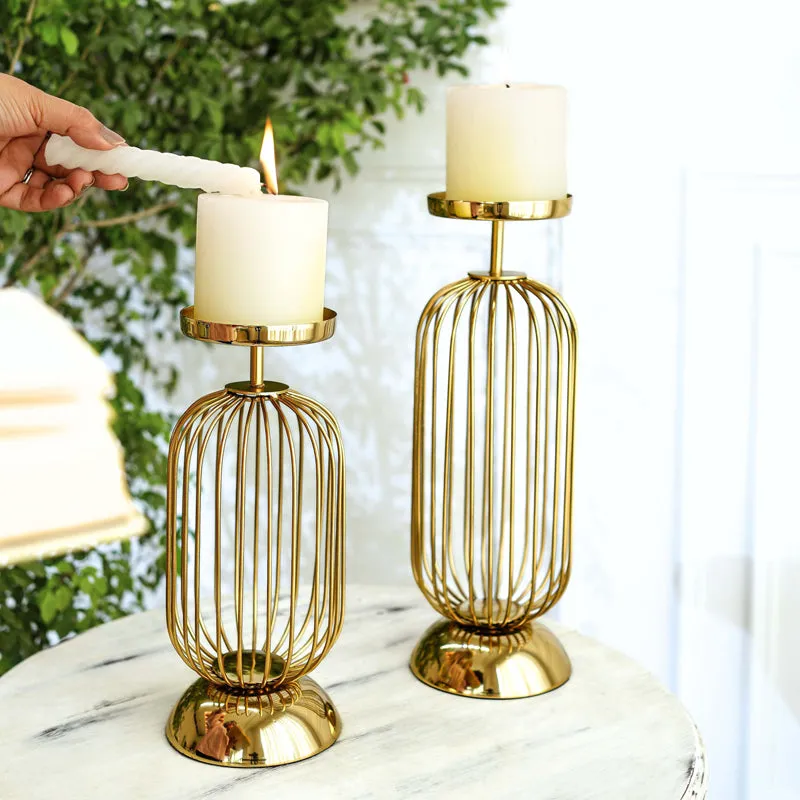 Aurin Metal Candle Holder - Set Of Two media 6