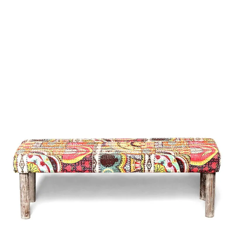 Bexon Sheesham Wooden Bench - Multicolor media 3