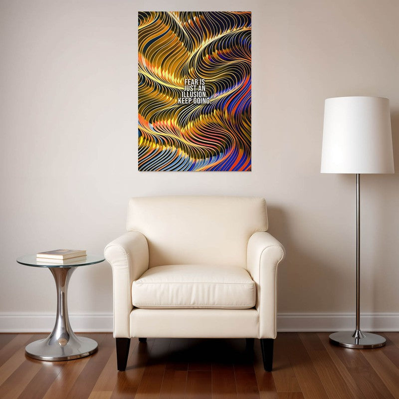 Vibrant Waveforms Wall Poster