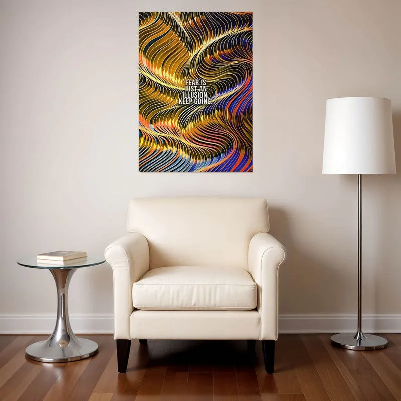 Vibrant Waveforms Wall Poster media 1