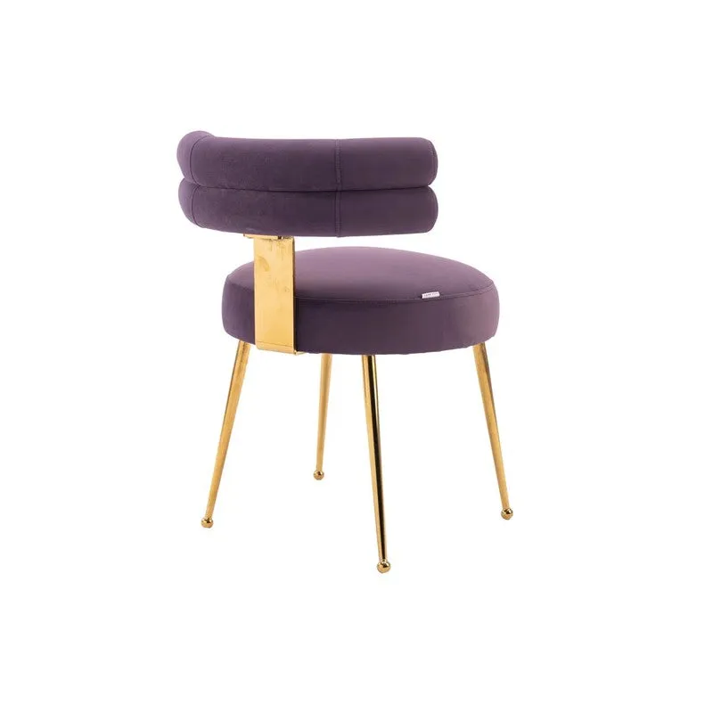 Velmora Metal Accent Chair - Purple media 6