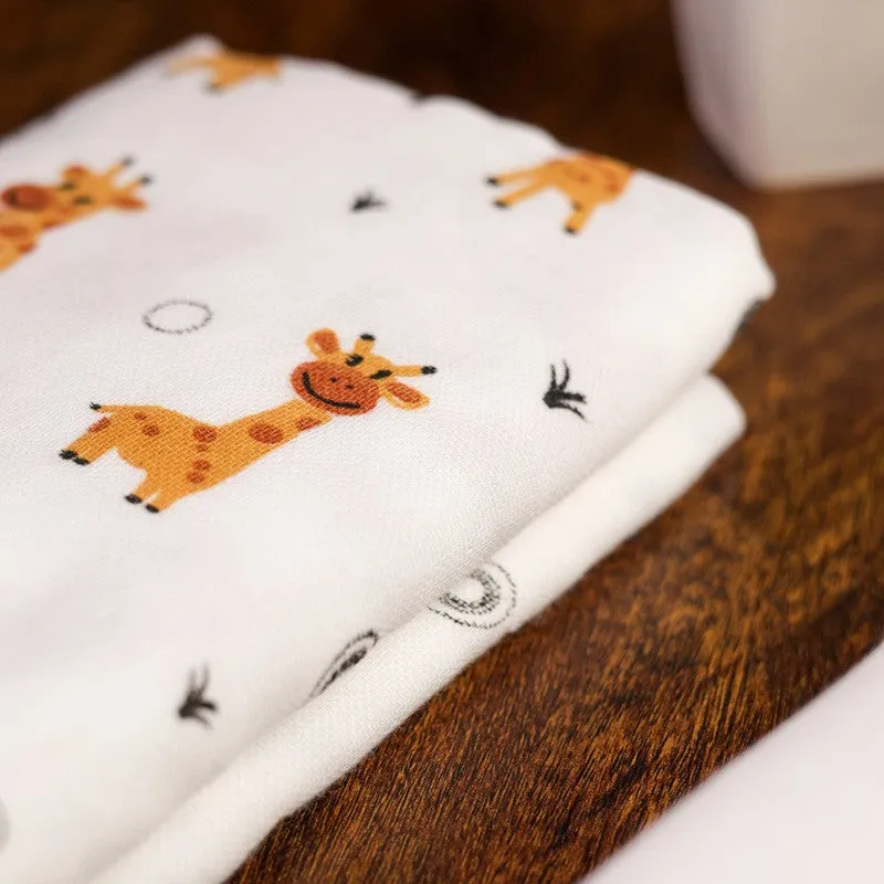 Warmkins Giraffe Print Cotton Kids Bath Towel - Set of Two media 6