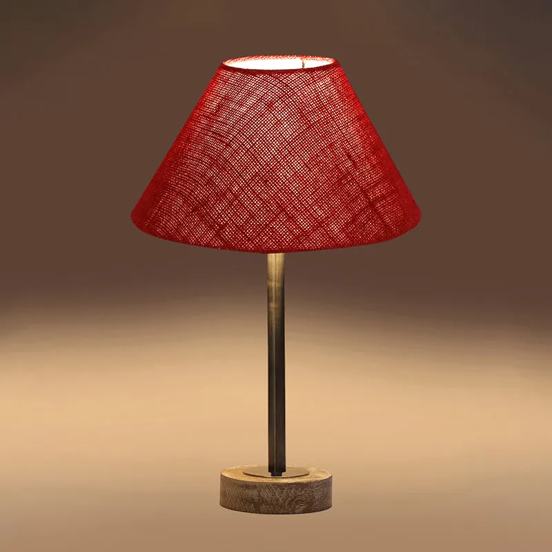 Sienna II Rodin Wooden Table Lamp - Maroon,Silver,White media 6
