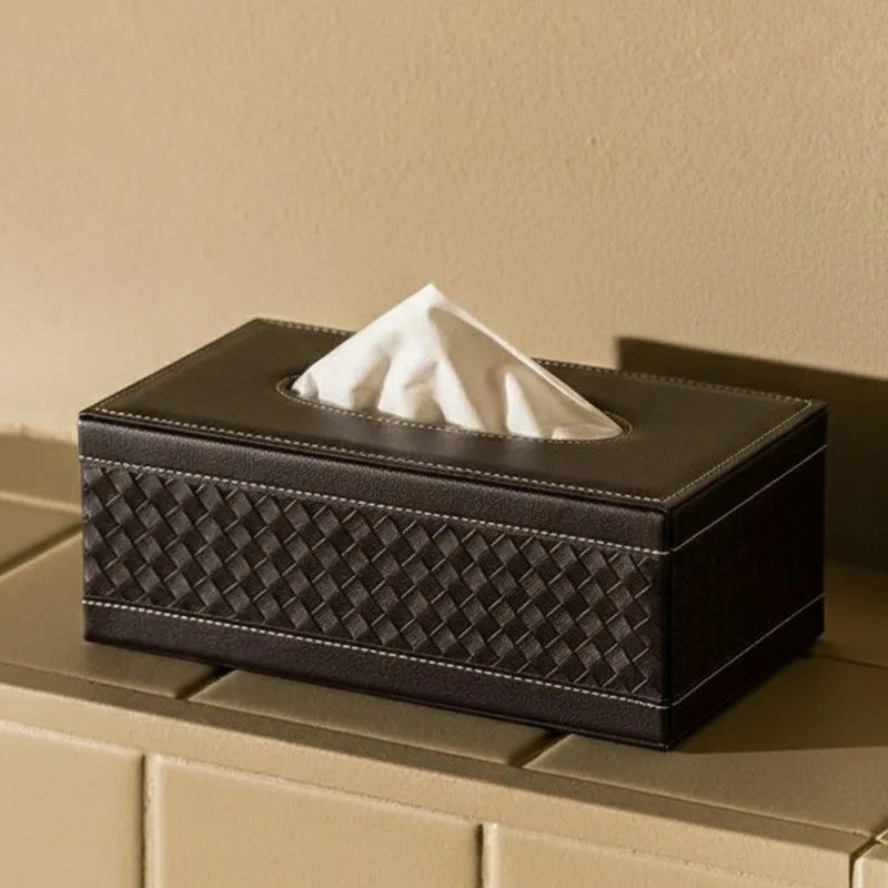 AarviDecor Striata Faux Leather Tissue Holder media 4