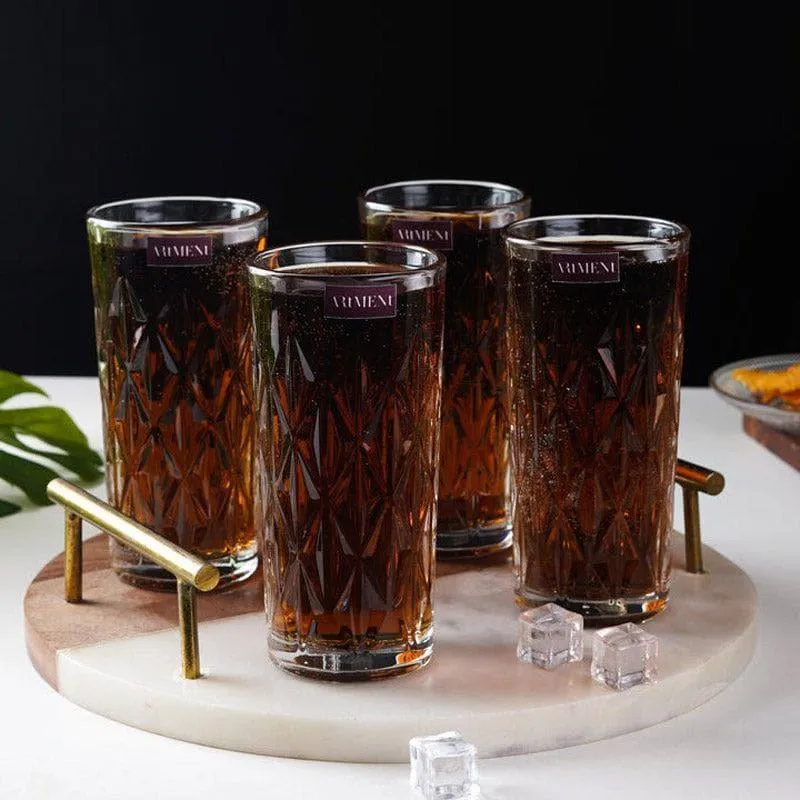 Elisia Etched Highball Glass (340 ml) - Set Of Four media 1