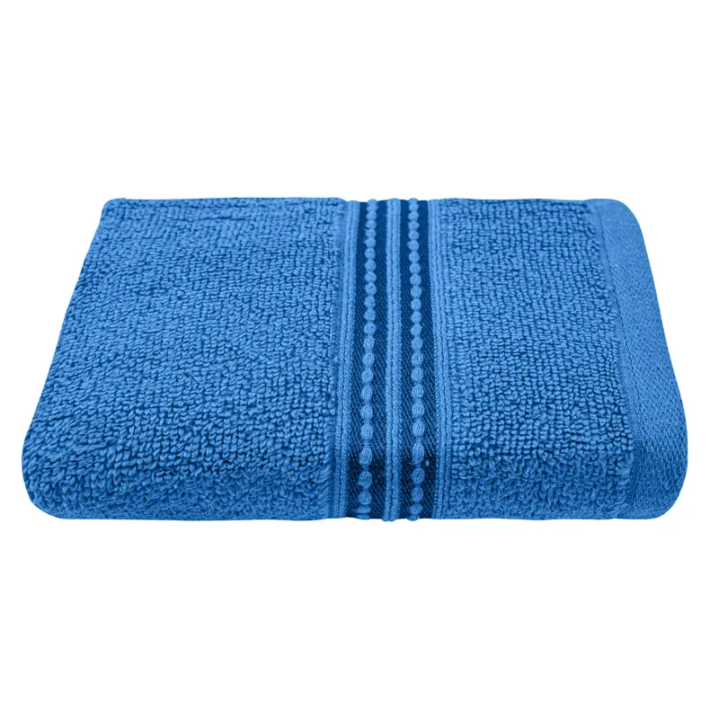 Micro Cotton LuxeDry Solid Hand Towel (Blue) - Set Of Two media 5