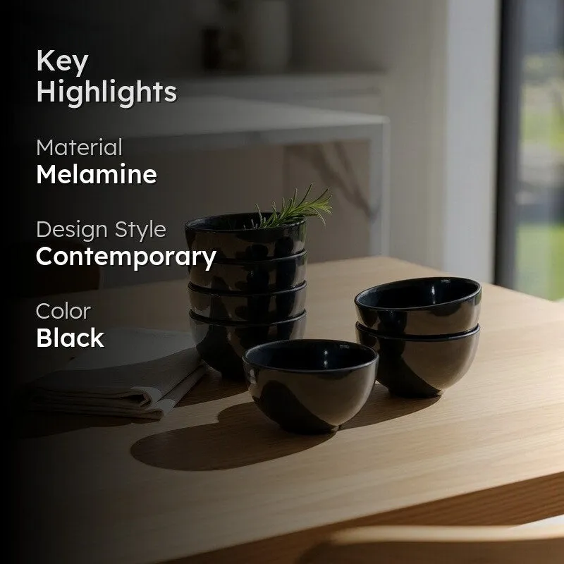 Sapphire Melamine Snack Bowls (140 mL Each) - Set of Six media 2