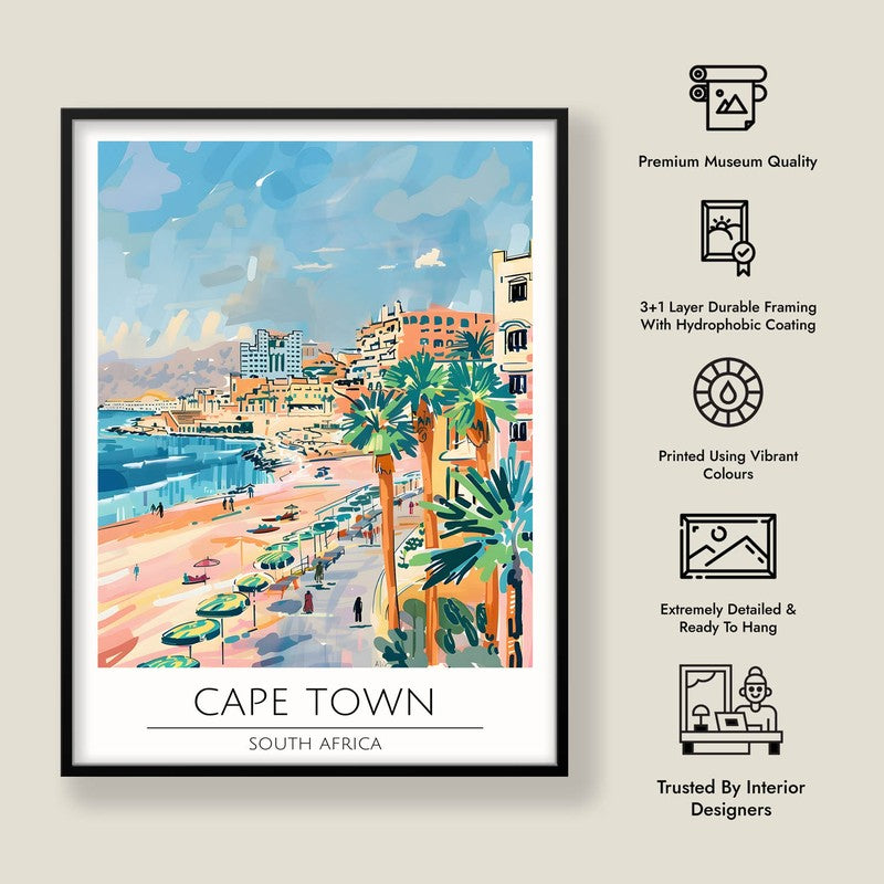Vintage Cape Town Framed Canvas Wall Painting media 8