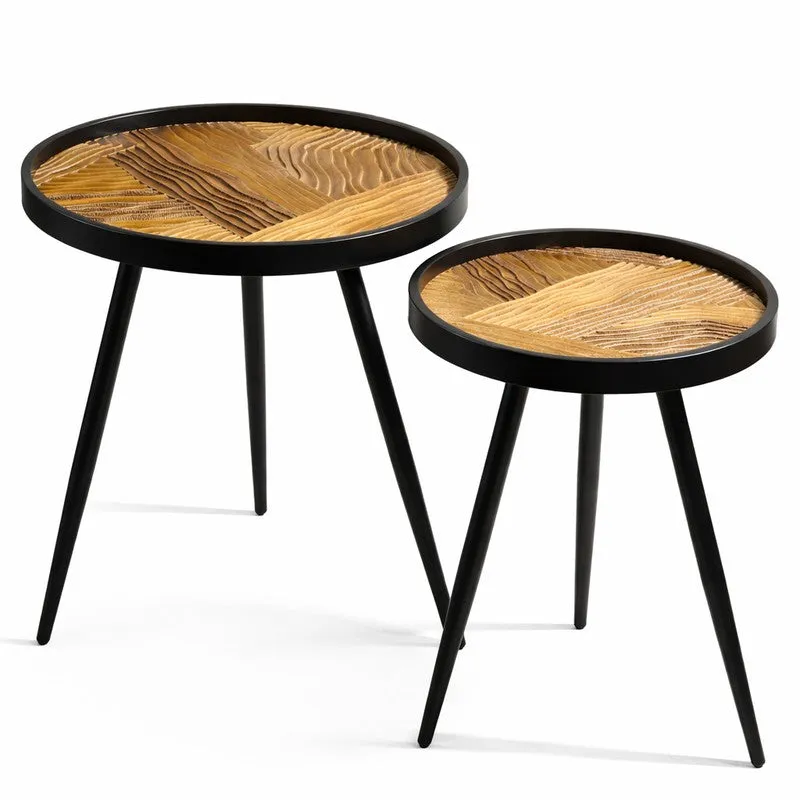 PureOak Mango Wood Side & Bedside Tables - Set of Two media 3