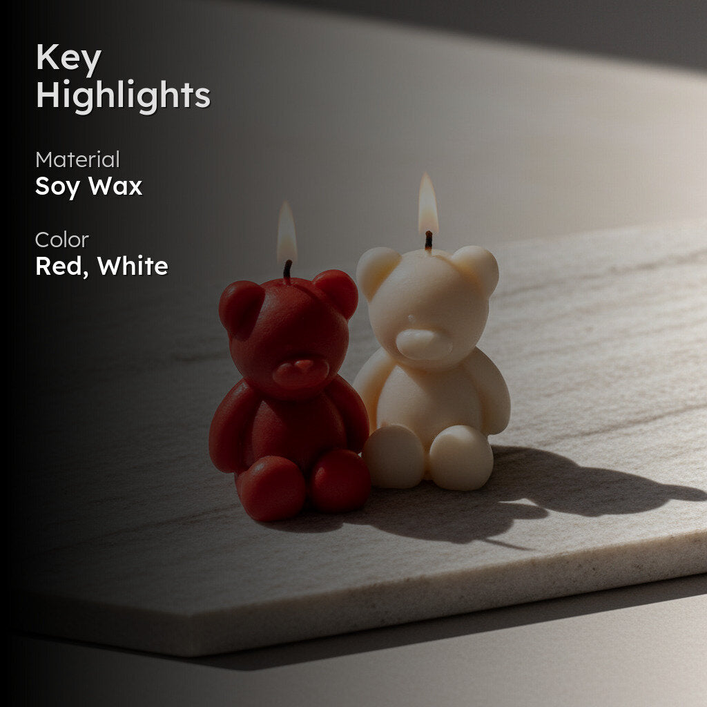 Teddy Cinnamon Scented Candle - Set Of Two media 3