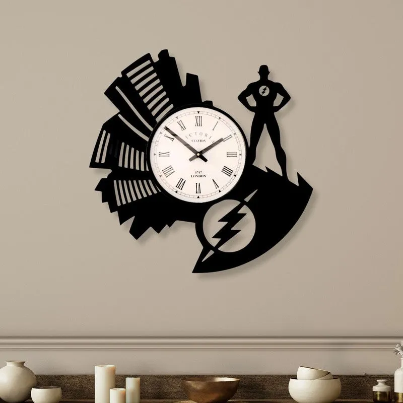 Spacedial Steel Analog Wall Clock - Black media 1