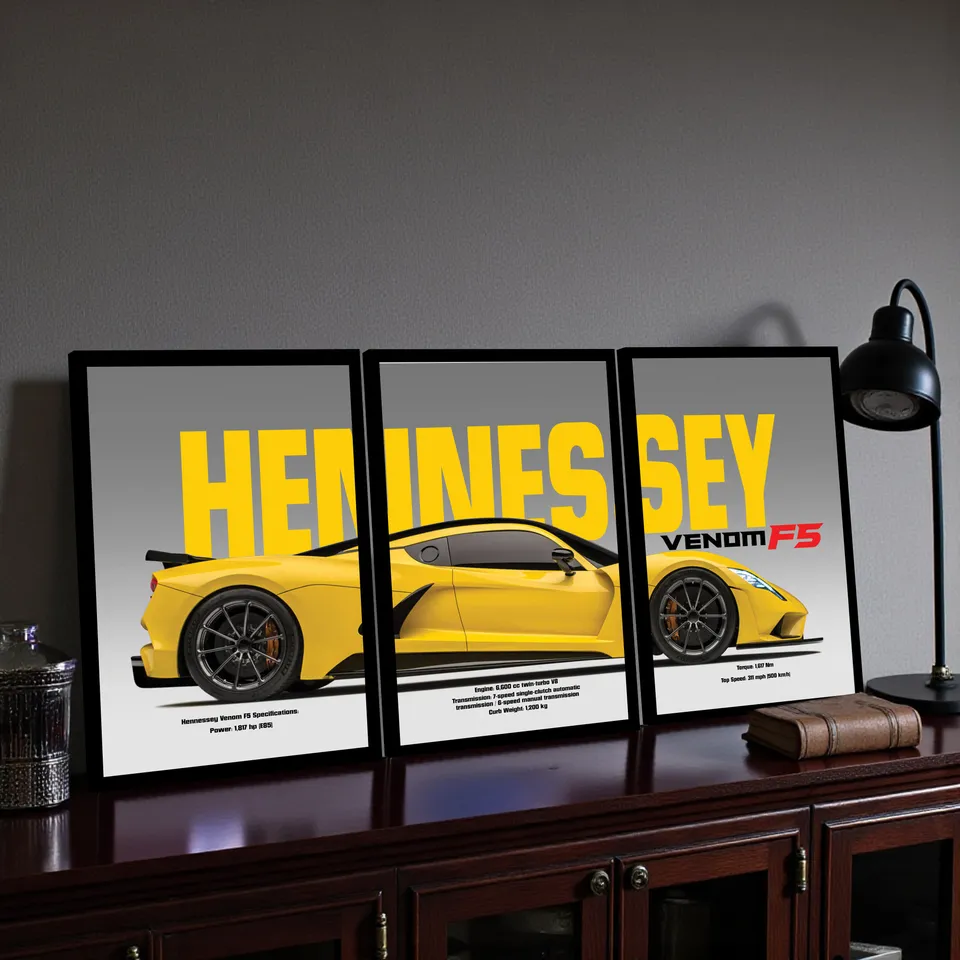 Hennessey Venom F5 Wall Art - Set Of Three media 5