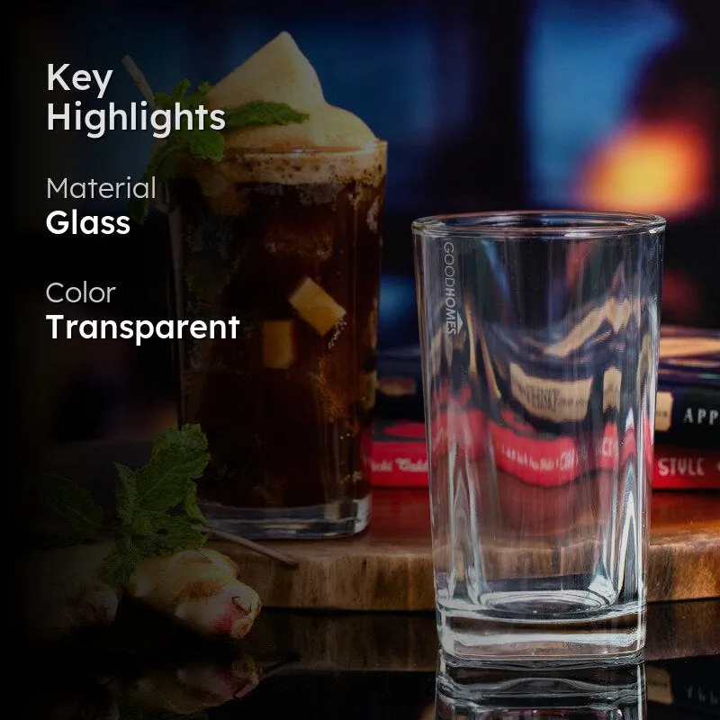 Jasmine Glass Tumbler (320 ML) - Set Of Six media 2