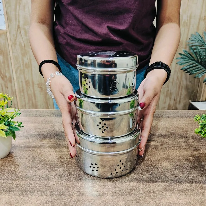 Craft Silver Stainless Steel Container - Set Of Three media 7