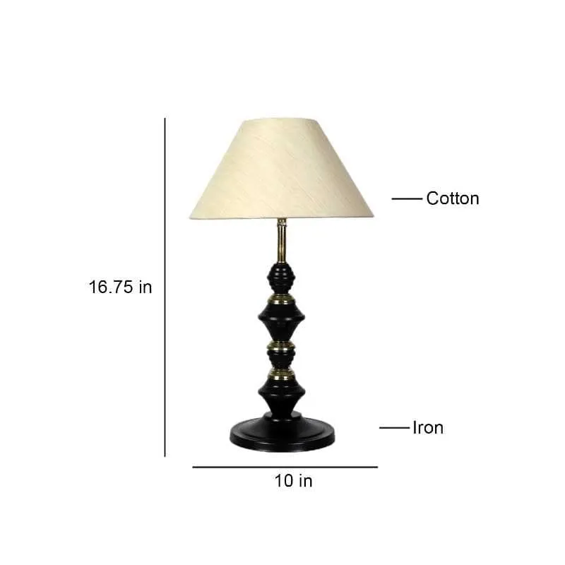 Kentiko Fabric Table Lamp - White,Brown media 6