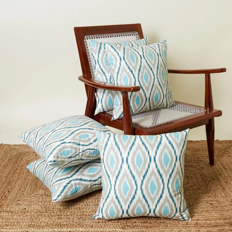 Ikat Rhombi Cushion Cover - Set Of Five media 2