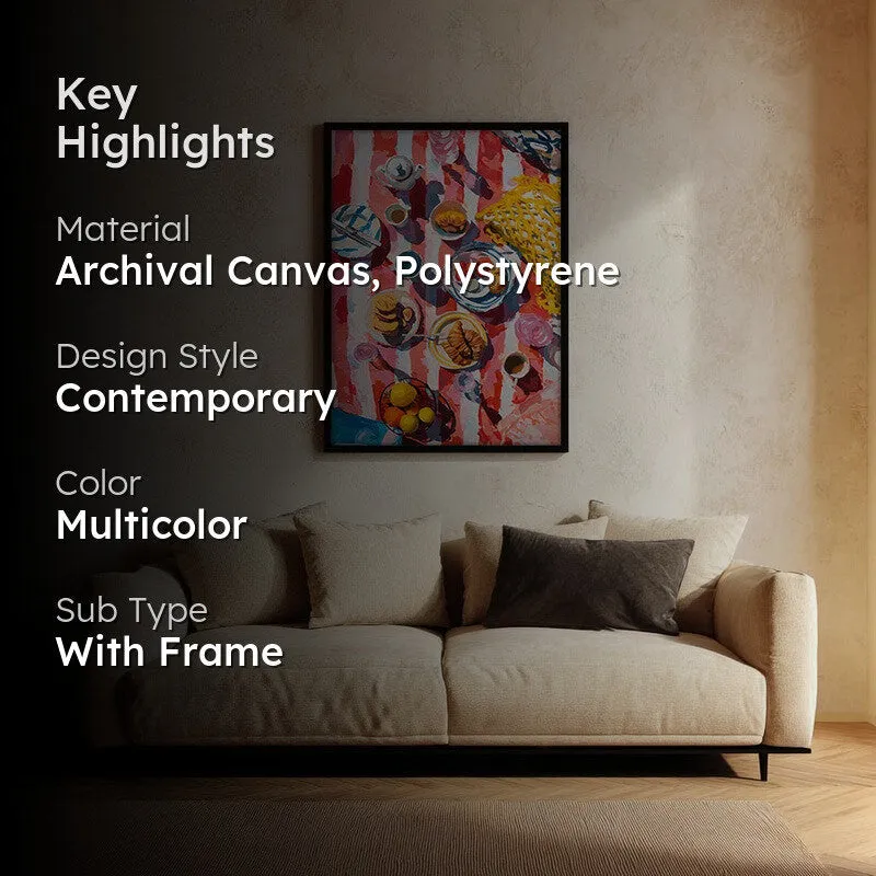 Sunny Spread Canvas Wall Painting - Black Frame media 2