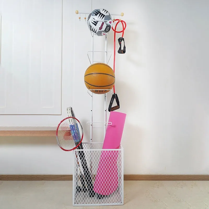 Velora Ball Storage Rack - White media 12