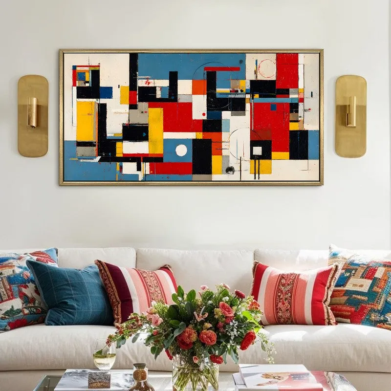 Gridlock Canvas Wall Painting With Frame media 1