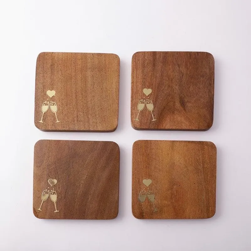 Refreshment Wooden Coaster - Set Of Four media 4