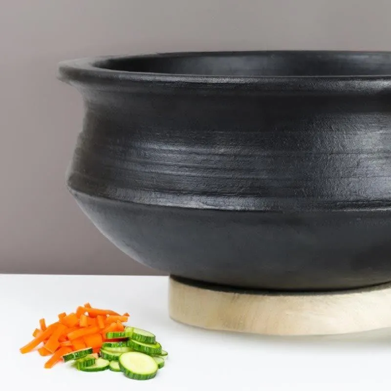 Kalinaw Biriyani Clay Pot Black 3000 mL / 10 Inches media 3