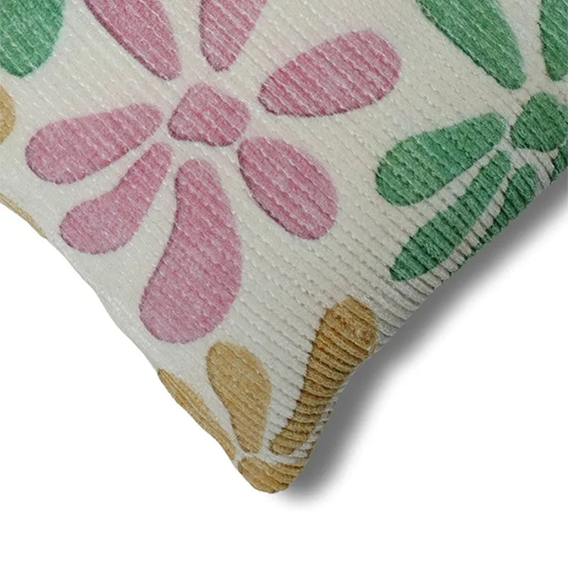 FloralGrace Cushion Cover - Pink, Mustard media 4