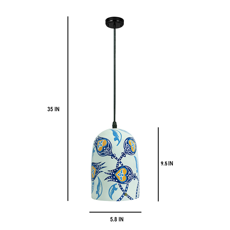 Wild Plume Hand Painted Glass Ceiling Lamp media 6