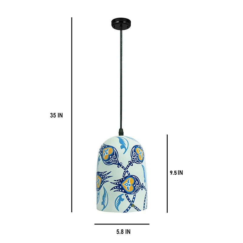 Wild Plume Hand Painted Glass Ceiling Lamp media 6