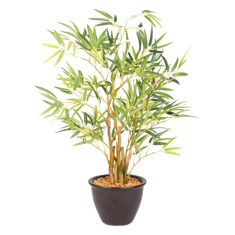 Artificial Bamboo Bonsai Plant With Ceramic Pot (White) - 1.6 Feet media 5