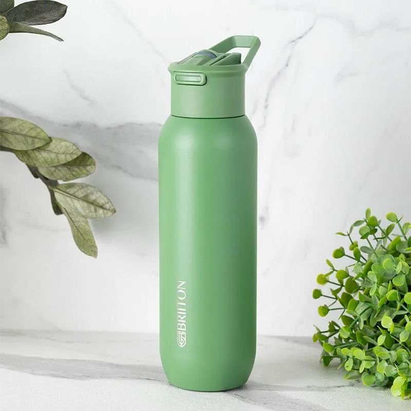 Sleek Sip Hot & Cold Thermos Water Bottle (White & Green, 630 mL Each) - Set Of Two media 5