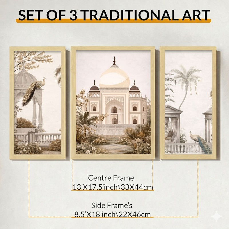 Royal Mahal Wall Art With Frame - Set of Three media 9
