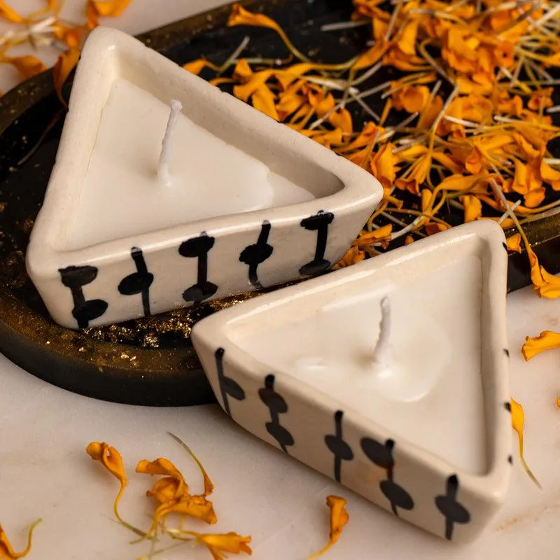 Cheese Crust Jasmine Scented Candle - Set Of Two media 4